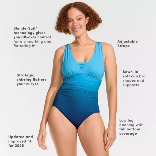 Women's New SlenderSuit Grecian Adjustable Low Leg One Piece, alternative image