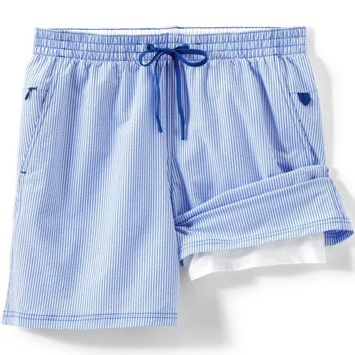 Mens 7" Seersucker Volley with Hydroliner Swim Trunk, alternative image