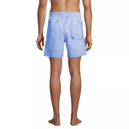 Mens 7" Seersucker Volley with Hydroliner Swim Trunk, Back