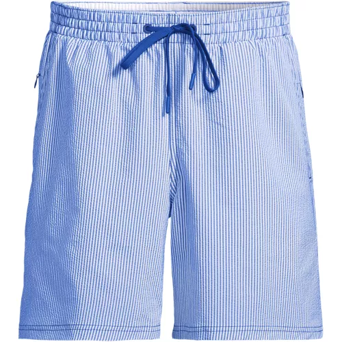 Mens 7" Seersucker Volley with Hydroliner Swim Trunk, Front