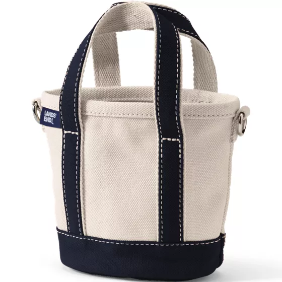 Mini Natural Open Top Canvas Tote Bag - primary
