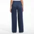 Women's Soft Denim High Rise Pleated Wide Leg Trousers, Back