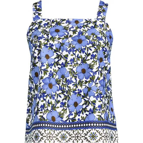 Women's Poplin Square Neck Sleeveless Shell - primary
