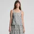 Women's Poplin Square Neck Sleeveless Shell, Front