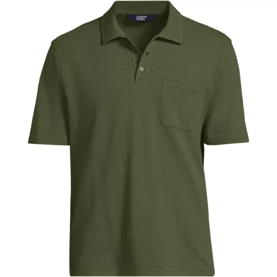 Men's Short Sleeve Cotton Linen Polo - primary