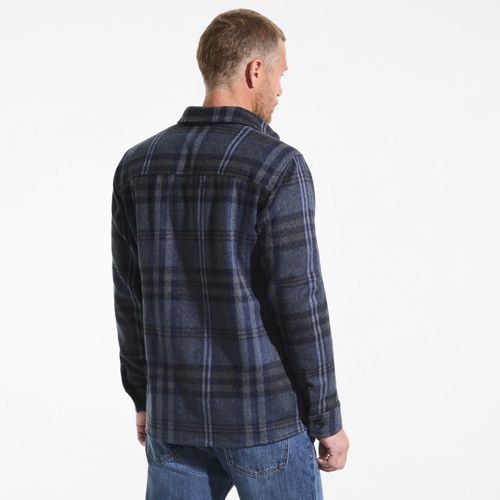  Lands' End Softe Twill-hemdjacke, Herren, Größe:44-46 Regular, Blau, Baumwolle/polyester/polyacryl, By Lands' End 