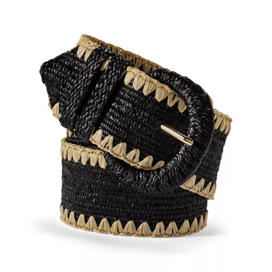 Women's Stretch Raffia Belt - primary
