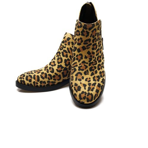  Lands' End Veloursleder-stiefeletten Mit Leo-muster, Damen, Größe:36 Regular, Sonstige, Rauleder, By Lands' End 