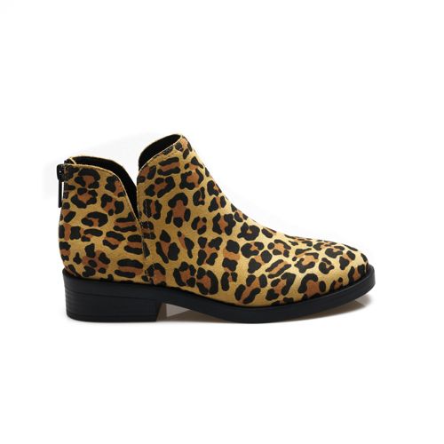  Lands' End Veloursleder-stiefeletten Mit Leo-muster, Damen, Größe:36 Regular, Sonstige, Rauleder, By Lands' End 