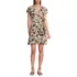 Women's Petite Cotton Modal V Neck Mini Wrap Dress, Front