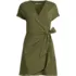 Women's Cotton Modal V Neck Mini Wrap Dess, Front