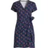 Women's Cotton Modal V-neck Mini Wrap Dress, Front