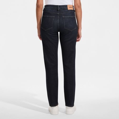  Lands' End All-day Coolmax Straight Fit Jeans Mid Waist, Damen, Größe:34 Regular, Blau, By Lands' End 