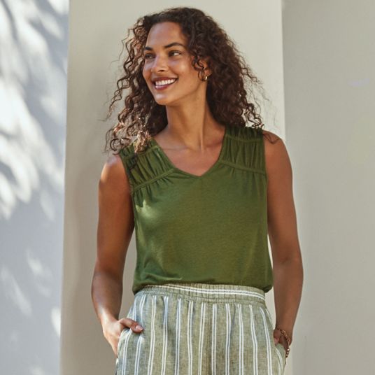 Women's Linen Shirts & Linen Tops | Lands' End