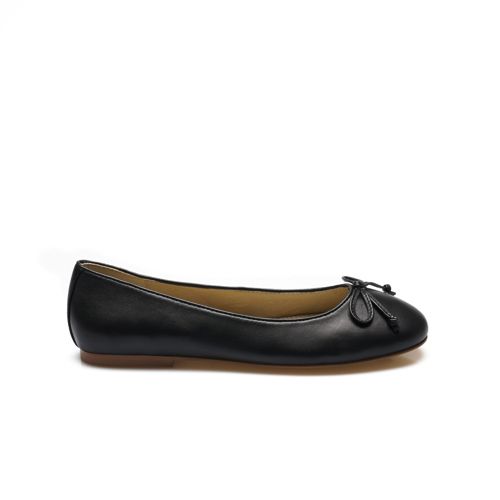  Lands' End Ballerinas Mit Schleife, Damen, Größe:36 Regular, Schwarz, Leder, By Lands' End 