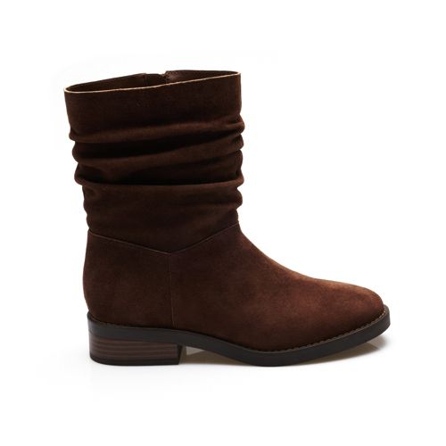  Lands' End Veloursleder-boots Mit Locker Sitzendem Schaft, Damen, Größe:36 Regular, Braun, Rauleder, By Lands' End 