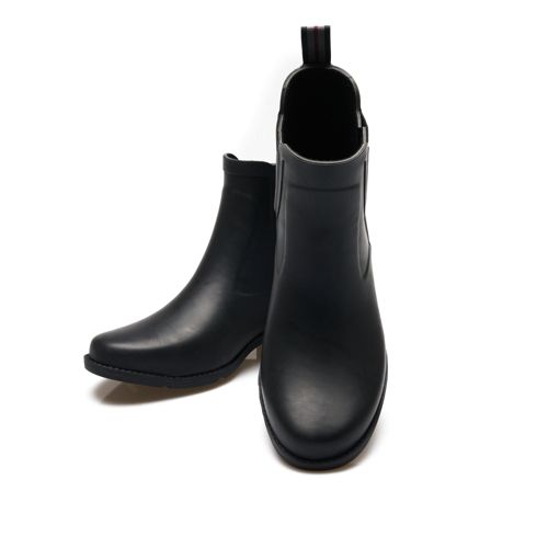  Lands' End Wasserdichte Squall Chelsea-gummistiefeletten, Damen, Größe:36 Regular, Schwarz, Gummi, By Lands' End 