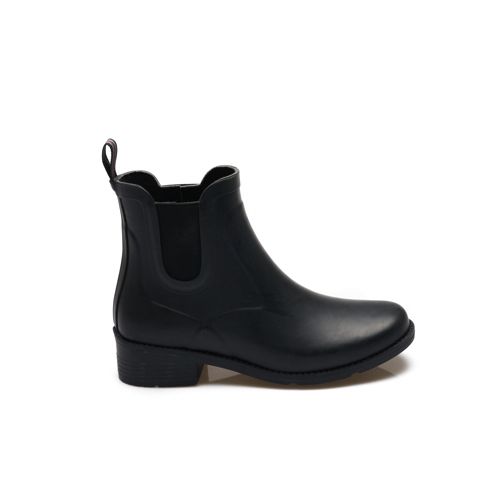  Lands' End Wasserdichte Squall Chelsea-gummistiefeletten, Damen, Größe:36 Regular, Schwarz, Gummi, By Lands' End 
