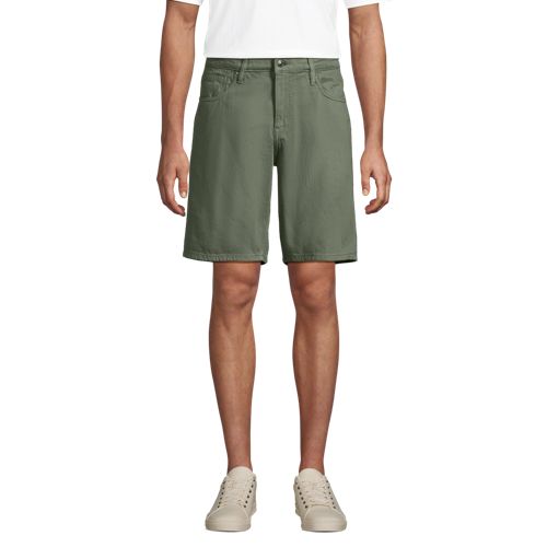  Lands' End Soft Comfort Jeans-shorts Im Leinenmix, Herren, Größe:46 Regular, Grün, Baumwolle/leinen/baumwoll-mischung, By Lands' End 