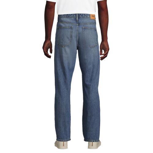  Lands' End Soft Comfort Straight Fit Jeans Im Leinenmix, Herren, Größe:46 76 Regular, Blau, Baumwolle/leinen/baumwoll-mischung, By Lands' End 