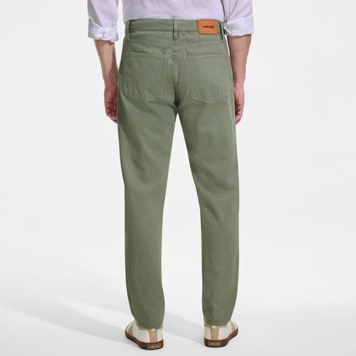  Lands' End Soft Comfort Straight Fit Jeans Im Leinenmix, Herren, Größe:46 76 Regular, Grün, Baumwolle/leinen/baumwoll-mischung, By Lands' End 