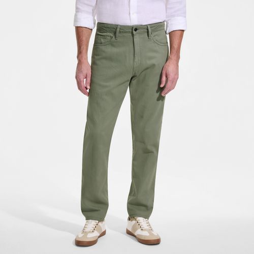  Lands' End Soft Comfort Straight Fit Jeans Im Leinenmix, Herren, Größe:46 76 Regular, Grün, Baumwolle/leinen/baumwoll-mischung, By Lands' End 