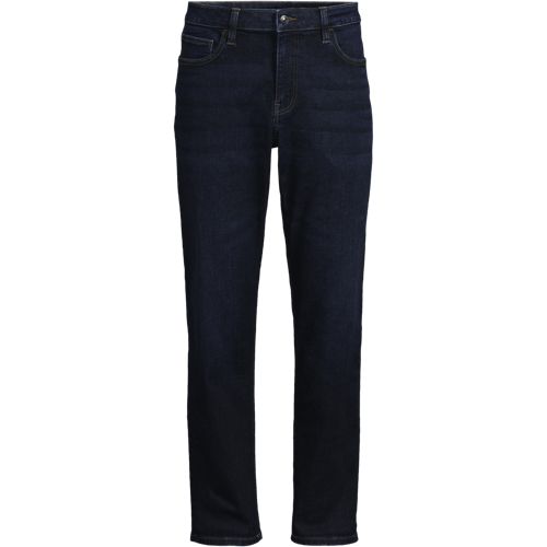All-Day Coolmax Straight Leg Stretch Jeans, Men, size: 36 32, regular, Blue, by Lands' End