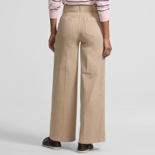  Lands' End Weite Chinos High Waist Aus Lyocell-mix, Damen, Größe:34 Regular, Braun, Baumwolle/baumwoll-mischung, By Lands' End 