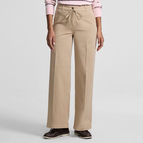  Lands' End Weite Chinos High Waist Aus Lyocell-mix, Damen, Größe:34 Regular, Braun, Baumwolle/baumwoll-mischung, By Lands' End 