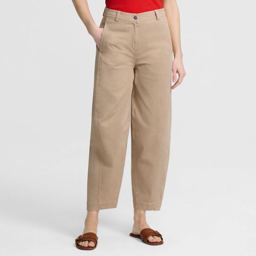  Lands' End Barrel-chinos High Waist Aus Lyocell-mix, Damen, Größe:34 Regular, Braun, Baumwolle/baumwoll-mischung, By Lands' End 