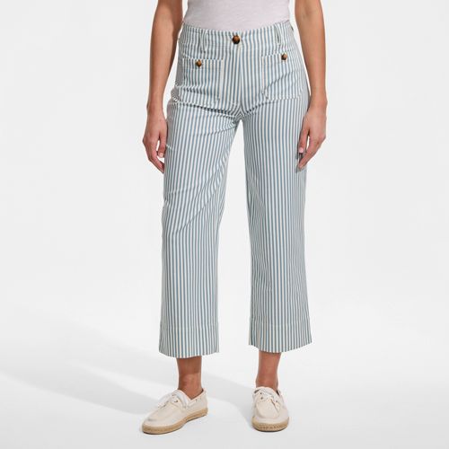  Lands' End Weite 7/8-chinos, Damen, Größe:34 Regular, Blau, Baumwolle/lyocell (viskose)/baumwoll-mischung, By Lands' End 