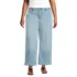 Women's Plus Size Recover Denim Mid Rise Wide Leg Ankle Jeans, Front