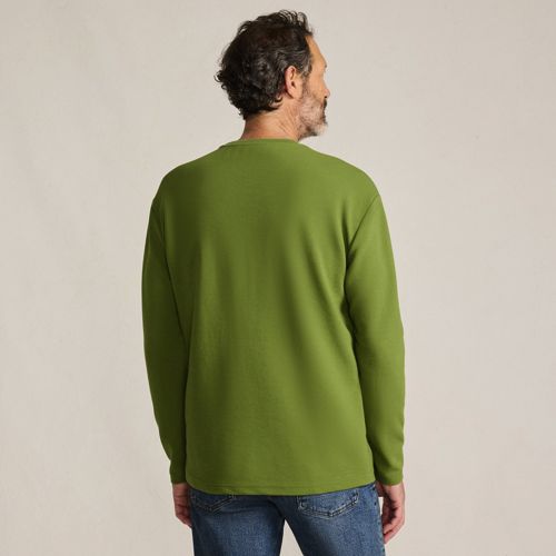  Lands' End Ottoman-rippshirt Mit Langen ärmeln, Herren, Größe:44-46 Regular, Grün, Baumwolle/polyester/baumwoll-mischung, By Lands' End 