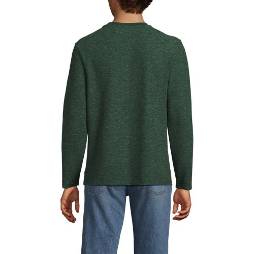  Lands' End Struktur-shirt Mit Leinen, Herren, Größe:44-46 Regular, Grün, Leinen/polyester/polyester-mischung, By Lands' End 
