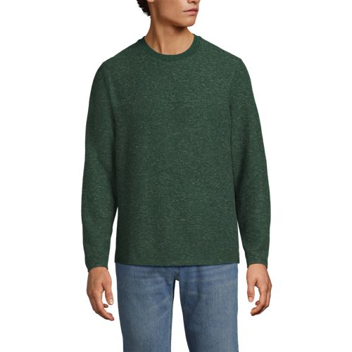  Lands' End Struktur-shirt Mit Leinen, Herren, Größe:44-46 Regular, Grün, Leinen/polyester/polyester-mischung, By Lands' End 