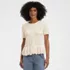 Women's Drifter Pointelle Ruffle Hem Cardigan Sweater, Front