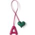 Letter A Faux Leather Bag Charm, Front