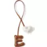 Letter E Faux Leather Bag Charm, Front