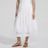 Women's Voile Eyelet Maxi Skirt, Front