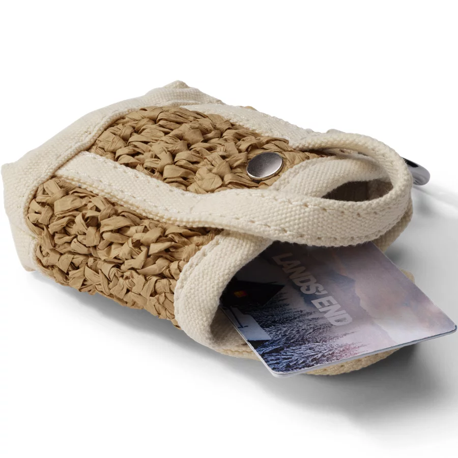 Micro Raffia Tote Charm view 2