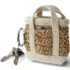 Micro Raffia Tote Charm, Front