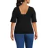 Women's Plus Size Elbow Sleeve Polished Essentials High Neck Low Back Top, Back