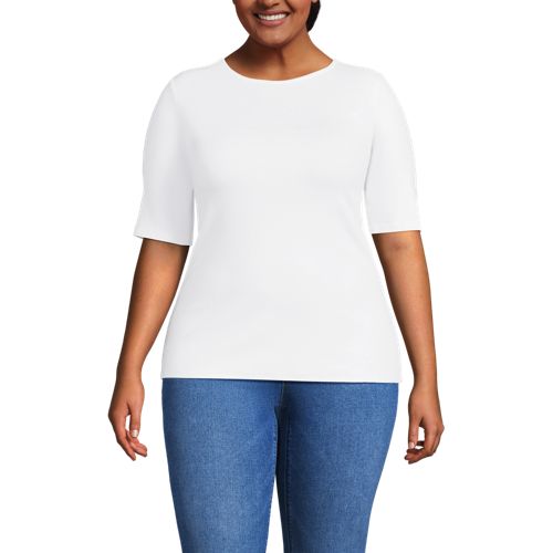 Women's Elbow Sleeve Polished Essentials High Neck Low Back Top - image 2