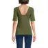 Women's Elbow Sleeve Polished Essentials High Neck Low Back Top, Back