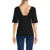 Women's Elbow Sleeve Polished Essentials High Neck Low Back Top, Back