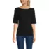 Women's Elbow Sleeve Polished Essentials High Neck Low Back Top, Front