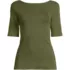 Women's Elbow Sleeve Polished Essentials High Neck Low Back Top, Front