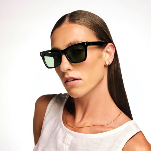  Lands' End Bellatrix Sonnenbrille Im Cat Eye Stil, Damen, Größe:null Regular, Schwarz, By Lands' End 