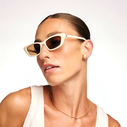  Lands' End Titania Cat Eye Sonnenbrille, Damen, Größe:null Regular, Weiß, By Lands' End 
