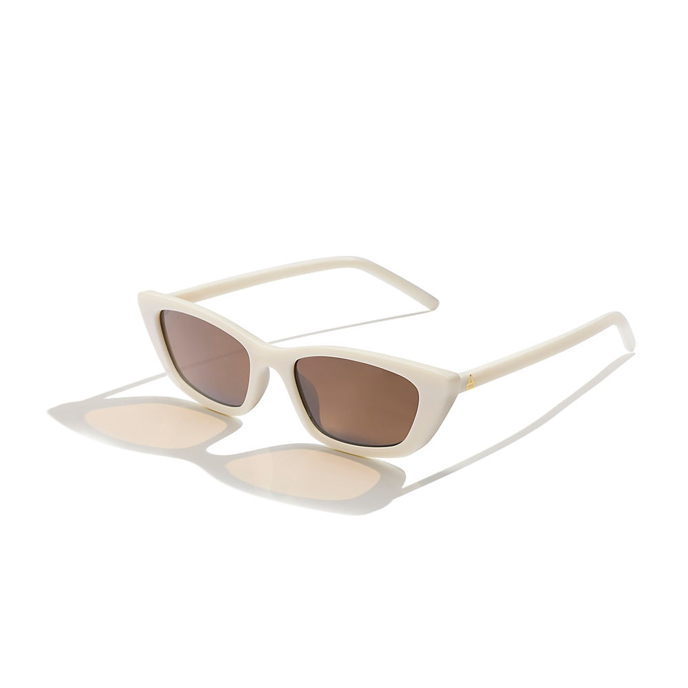 Titania Cat Eye Sunglasses, Women, size: one size, regular, Ivory, by Lands' End